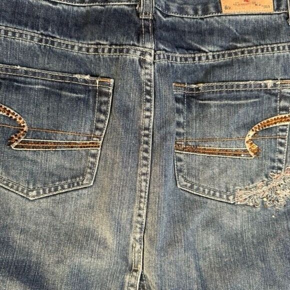 Vintage American Eagle Rhinestone Mini-Skirt Size 4 - Picture 4 of 13